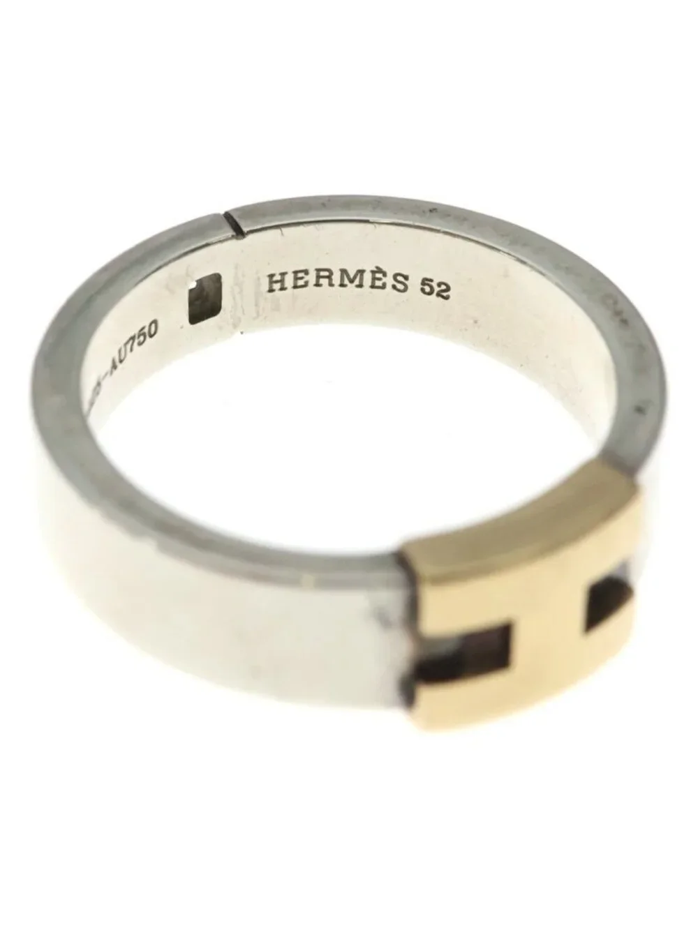 Hermes Ring Silver Yellow Gold